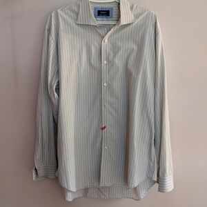 𝅺ESQUIRE Slim Fit No Iron Cotton  17.5 x 34/35 Men’s Dress Shirt.
